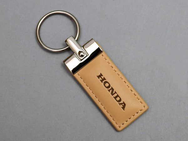 : Leather key ring (beige)