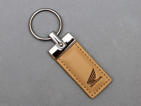 :レザーキーリング (ベージュ)