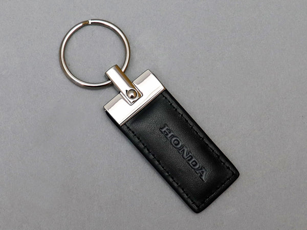 : Leather key ring (black)