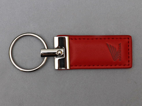 :レザーキーリング (レッド)