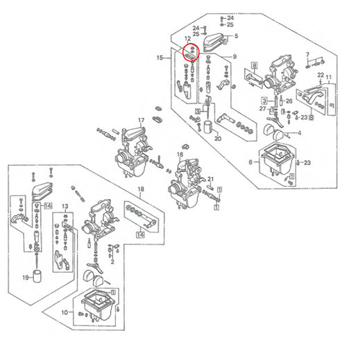 CB400F CB350F キャブレターダストプレートB セット