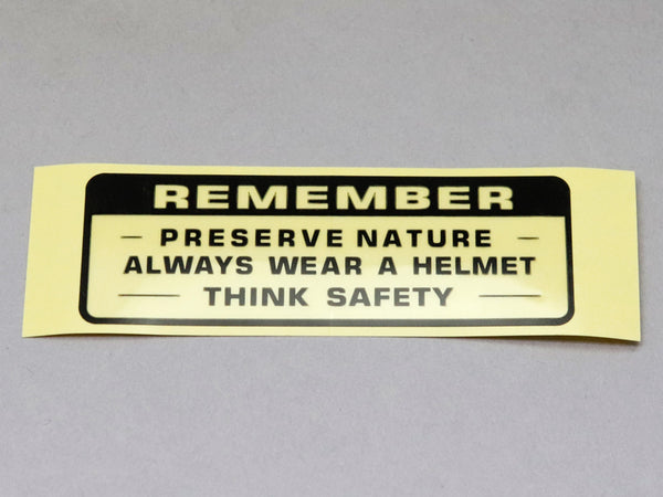 #*CB750K CB400F ガソリンタンクコーション 英語版 黒