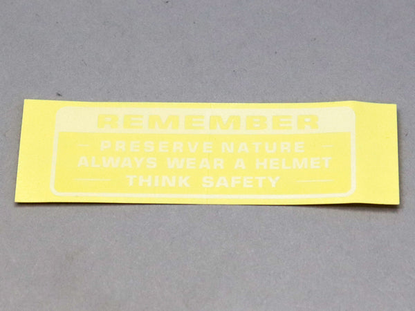 #*CB750K CB400F ガソリンタンクコーション 英語版 白