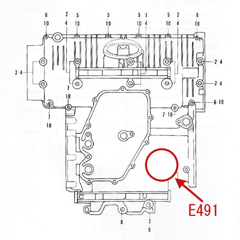 +CB750K ロアークランクケース Oリング(蓋部分)