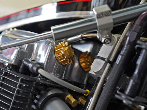 ^CB750K CB400F タペットキャップキジマタイプ2ケ (真鍮)