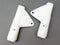 *CB750K Front Fork Cover Set (White)