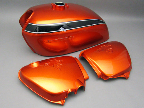 ^CB750 K2 タンク&サイドカバーセット (フレークサンライズオレンジ)