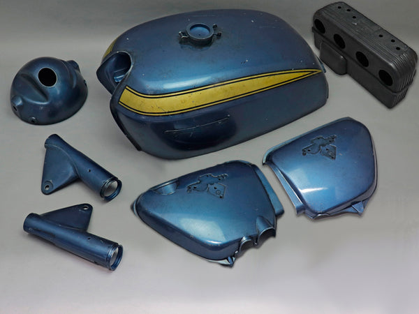 ^CB750 K1 外装セット(ポリネシアンブルー)ヤレ塗装