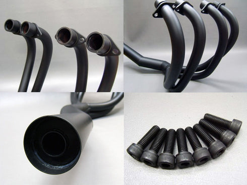 *CB750K エキゾースト手曲げ集合マフラー (ブラック)