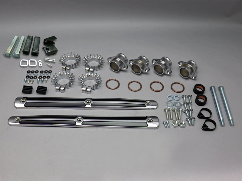 CB750 K0 無番エキゾーストマフラー取付セット(メッキプロテクター