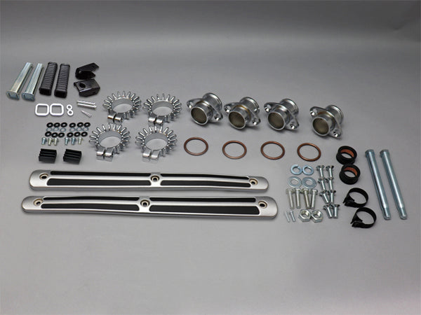 :CB750K0 無番エキゾーストマフラー取付セット(梨地プロテクター)