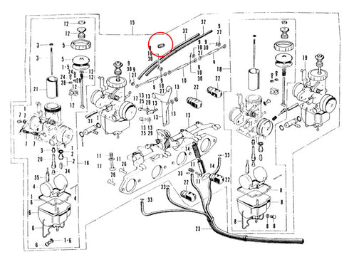 CB750K Overflow Tube Band