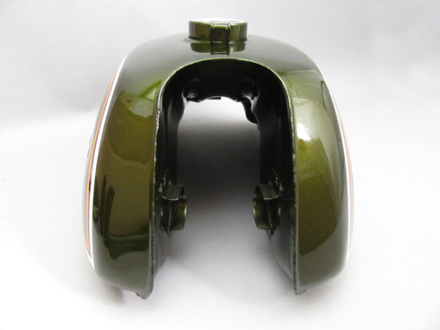 Used CB350F Tank Paint Set (Candy Bacchus Olive Custom)