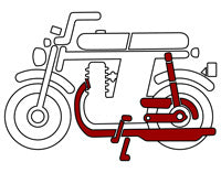 CB400F Exhaust & rear