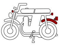 CB400F Rear fender & winker & taillight