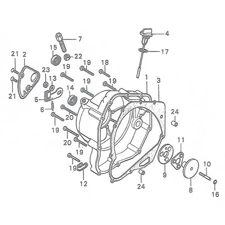 E-7.R. Crankcase Cover (CB400F)