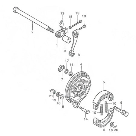F-10. Rear Brake Panel (CB400F)