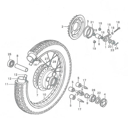 F-11. Rear Wheel (CB400F)