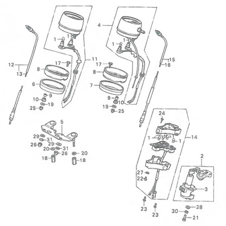 F-2.メーター・コンビネーションパイロット (CB400F)