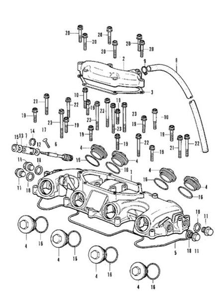E-1.シリンダーヘッドカバー (CB350F)