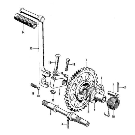 E-20. Kick Starter Spindle (CB750K)