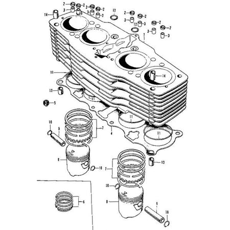 E-5. Cylinder Piston (CB750K)