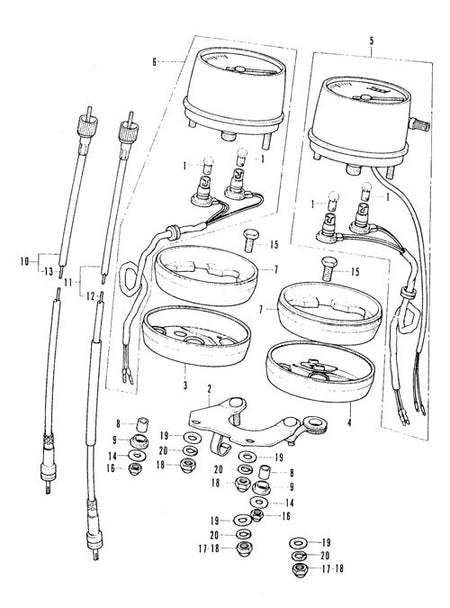 F-21. Speedometer and Tachometer (CB350F)