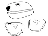 CB750K Tank & Side Cover Set