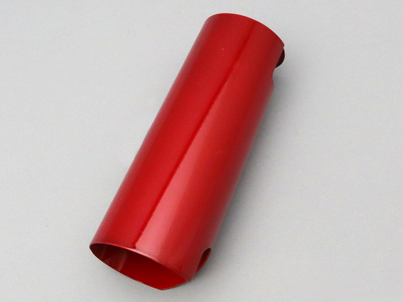 CB350F COVER LEFT, FRONT FORK UNDER (LIGHT RUBY RED) HX / 8714.10 - Click Image to Close